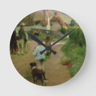 The Loiterers, 1888 (oil on canvas) Runde Wanduhr