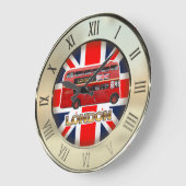 The London Red Bus Große Wanduhr (Winkel)