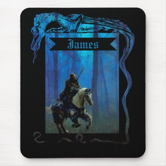 The Lone Knight: A Journey Through the Mist Mousepad (Vorne)