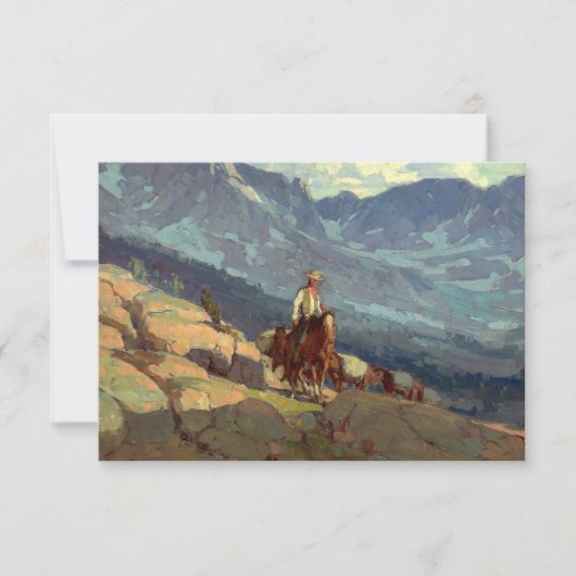 "The Lone Packer" Western Art von Edgar Payne Dankeskarte (Vorderseite)