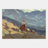 "The Lone Packer" Western Art von Edgar Payne Geschenkpapier Set (Vorderseite)