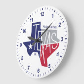 The Lone Star State Große Wanduhr (Winkel)