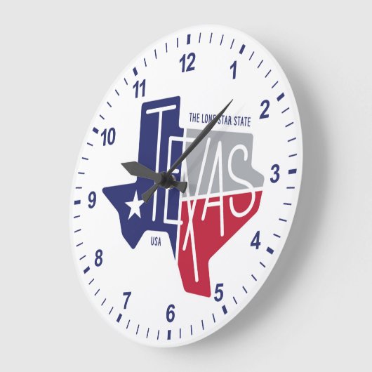 The Lone Star State Große Wanduhr (Winkel)