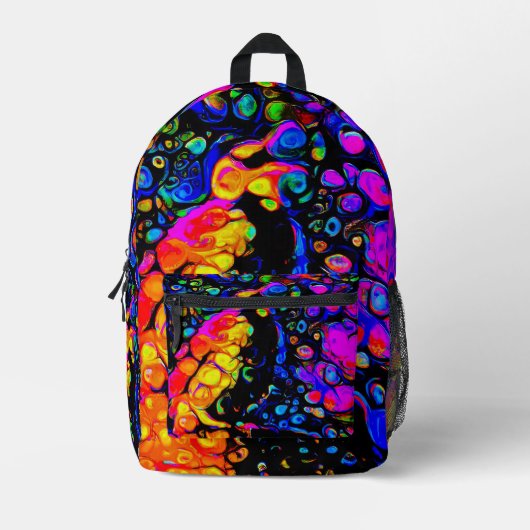 The Lonely Bird 4: Liquid Art Style Bedruckter Rucksack (Vorderseite)