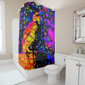 The Lonely Bird 4: Liquid Art Style Duschvorhang (Beispiel)