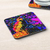 The Lonely Bird 4: Liquid Art Style Getränkeuntersetzer (Linke Seite)