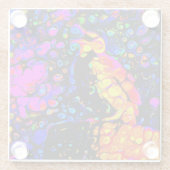 The Lonely Bird 4: Liquid Art Style Glasuntersetzer (Rückseite)