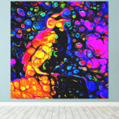 The Lonely Bird 4: Liquid Art Style Leinwanddruck (Insitu (Holzboden))