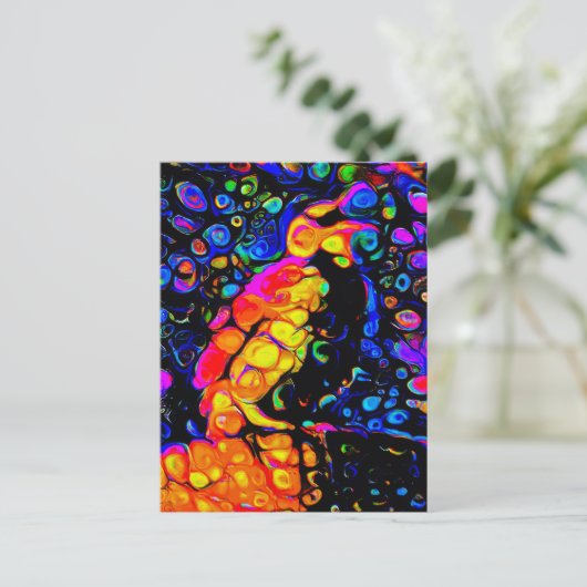 The Lonely Bird 4: Liquid Art Style Postkarte (Stehend Vorderseite)