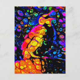 The Lonely Bird 4: Liquid Art Style Postkarte