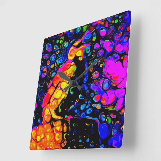 The Lonely Bird 4: Liquid Art Style Quadratische Wanduhr (Winkel)