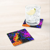 The Lonely Bird 4: Liquid Art Style Rechteckiger Pappuntersetzer (Vor Ort)