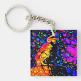 The Lonely Bird 4: Liquid Art Style Schlüsselanhänger