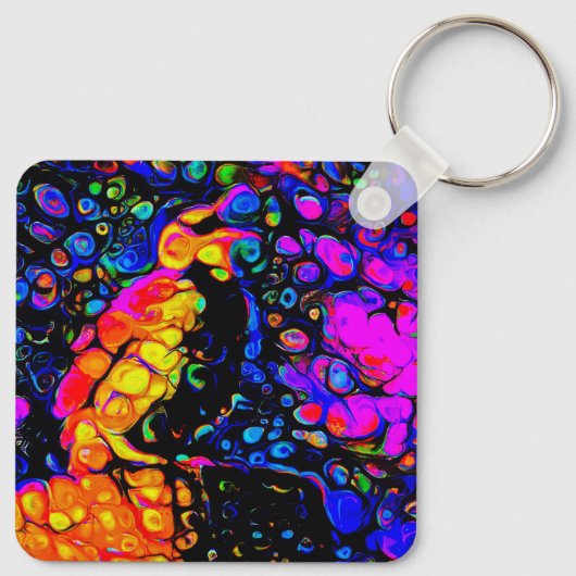 The Lonely Bird 4: Liquid Art Style Schlüsselanhänger (Rückseite)