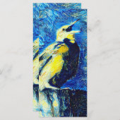 The Lonely Bird VanGogh Style Lesezeichen Menükarte (Vorne/Hinten)