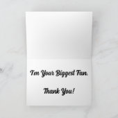 "The Lonely Fan" Dankeschön-Karte Karte (Innenseite)