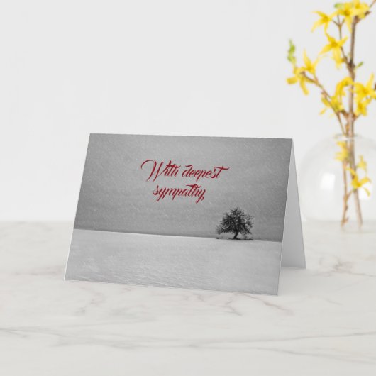 The lonely tree - With deepest sympathy Karte (Gelbe Blume)