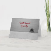 The lonely tree   -  With deepest sympathy Karte (Vorderseite)