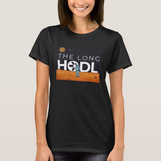 The Long Hodl, Qaunt To The Moon Crypto Item Bear T-Shirt (Vorderseite)