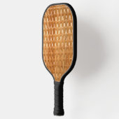 The Look of Lacquer Wicker Basketweave Pickleball Schläger (Links)