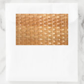 The Look of Lacquer Wicker Basketweave Rechteckiger Aufkleber (Tasche)