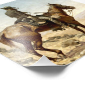 "The Lookout" Cowboy Art von Frederic Remington Fotodruck (Ecke)