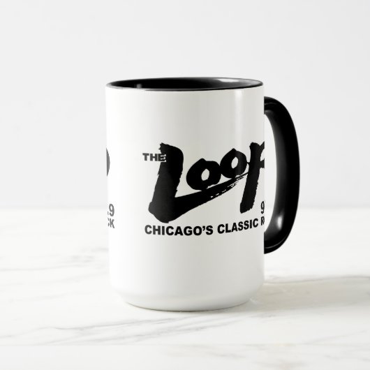 The Loop 97,9 FM Chicagos Classic Rock v2 Tasse (VorderseiteRechts)