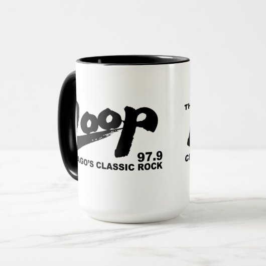 The Loop 97,9 FM Chicagos Classic Rock v2 Tasse (Vorderseite Links)