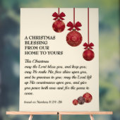 THE LORD BLESS YOU Christian Christmas Blessing Acrylschild (Neutral)