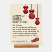THE LORD BLESS YOU Christian Christmas Blessing Acrylschild (Vorderseite)