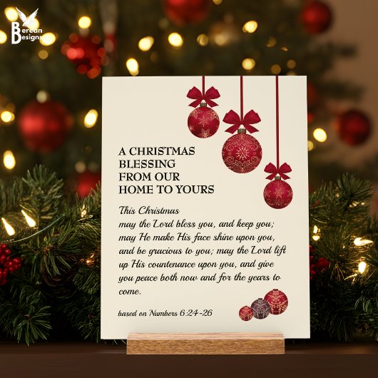 THE LORD BLESS YOU Christian Christmas Blessing Acrylschild
