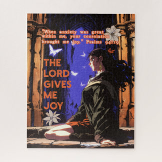 The Lord Gives Me Joy - Christian Retro Anime Puzzle