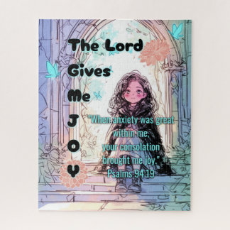 The Lord Gives Me Joy - Christian Retro Anime Puzzle