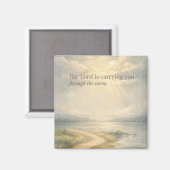 The Lord Is Carrying You Christian Faith Magnet (Vorderseite/Rückseite)