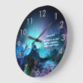 "THE LORD IS MY LIGHT AND MY SALVATION" CLOCK GROßE WANDUHR (Winkel)