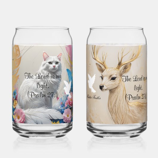 The Lord is my light. (Psalm 27:1) Dosenglas (Vorderseite)