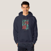 The Lord Is My Light – Psalm 27:1 Floral Christmas Hoodie (Vorne ganz)