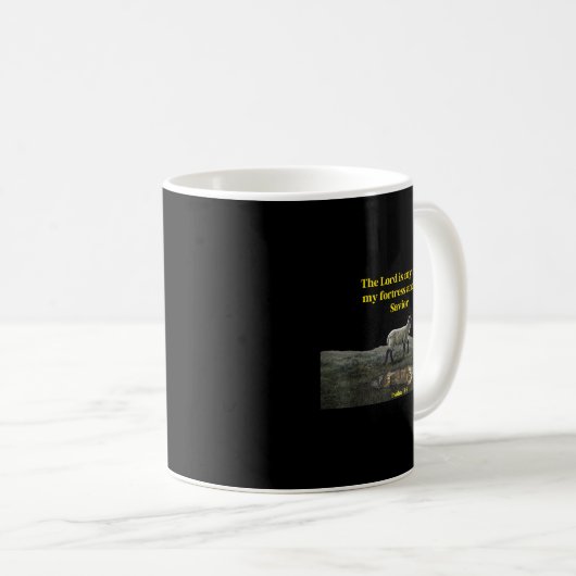 The Lord Is My Rock Psalm 18_2 - Christian Values Kaffeetasse (VorderseiteRechts)