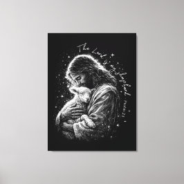 The Lord is my Shepard. Psalm 23. Leinwanddruck