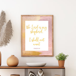 The Lord Is my Shepherd Christian Poster