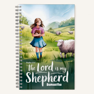 The Lord is My Shepherd Christlich Girl Journal Notizblock