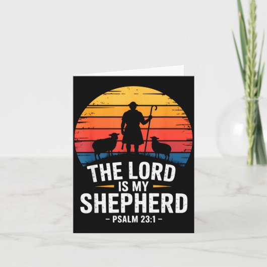 The Lord Is My Shepherd Psalm 23_1 Bible Verse Karte (Vorderseite)
