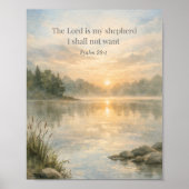 The Lord Is My Shepherd Psalm 23:1 Christian  Poster (Vorne)