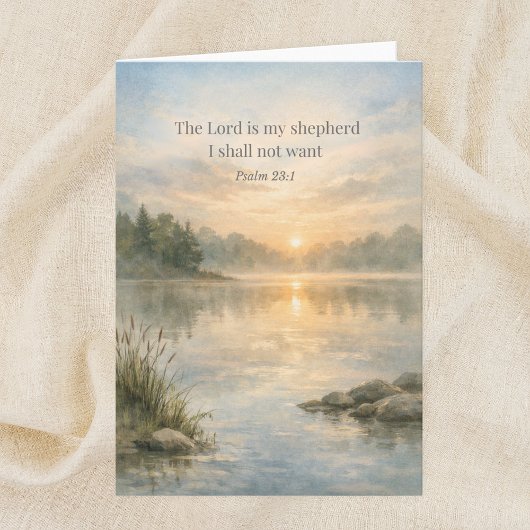 The Lord Is My Shepherd Psalm 23:1 Scripture Karte