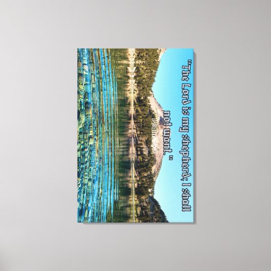 The Lord Is My Shepherd – Psalm 23:1 Scripture Wal Leinwanddruck (Vorderseite)