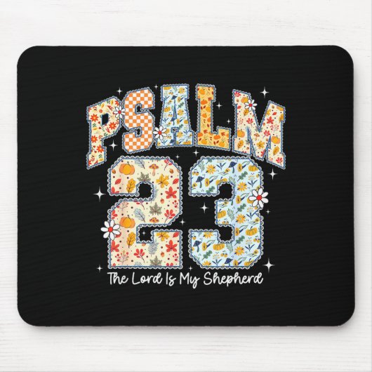 The Lord Is My Shepherd Psalm 23 Christian Bible V Mousepad (Vorne)