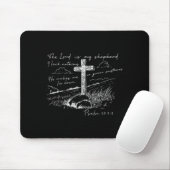 The Lord Is My Shepherd Psalm 23 Cross Meadow Mousepad (Mit Mouse)