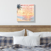 The Lord Is My Shepherd Psalm 23 Sunset Beach  Leinwanddruck (Insitu (Schlafzimmer))