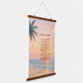 The Lord Is My Shepherd Psalm 23 Sunset Beach Wandteppich Mit Holzrahmen (Gewinkelt)