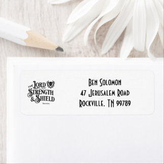 The Lord is My Strength Scripture Address Labels